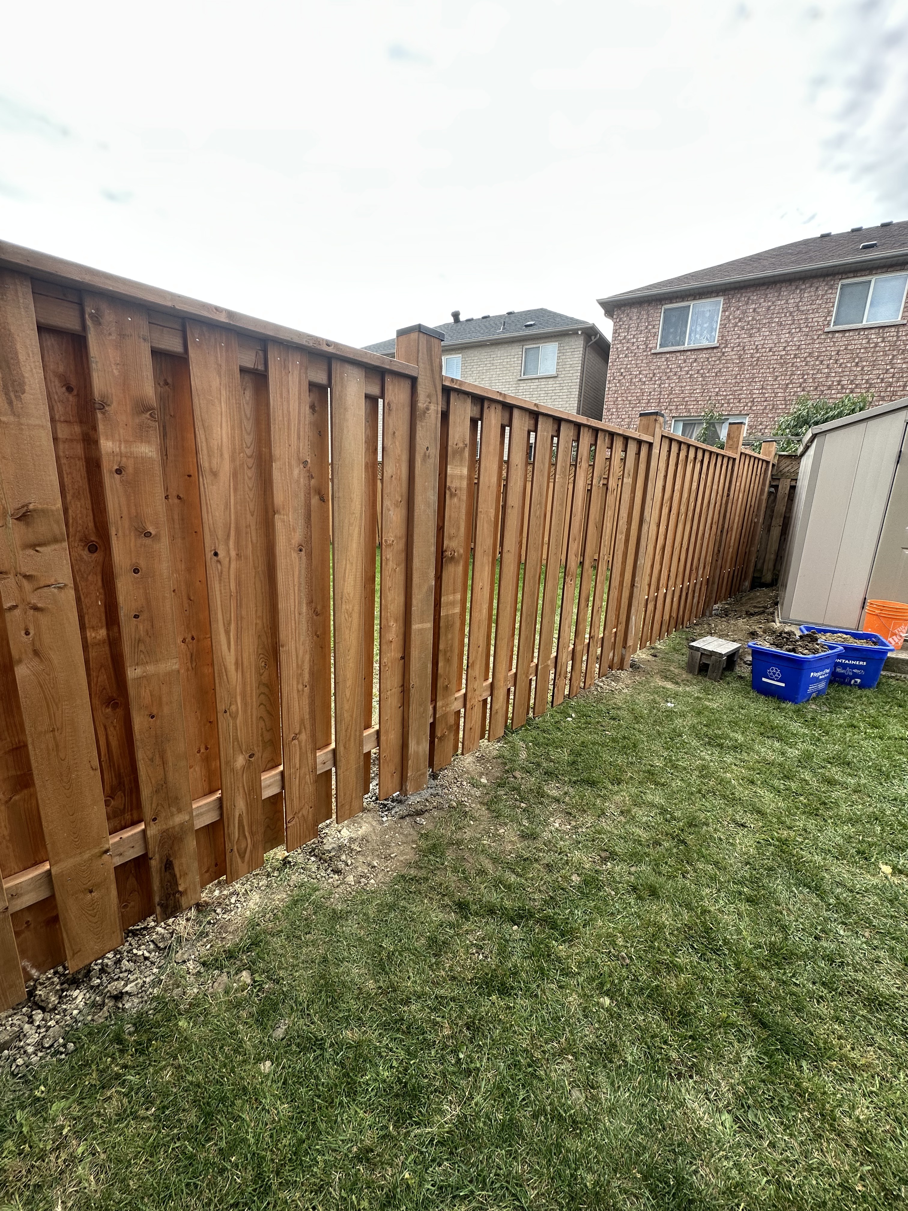 Cedar Privacy Fence — Full Backyard Enclosure — Fences project by Redstone Construction in Brampton, ON